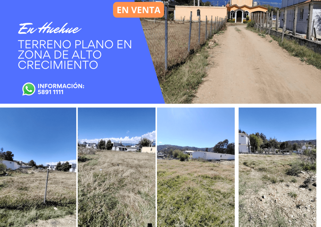 Terreno plano en zona de alto crecimiento en&nbsp;Huehuetenango