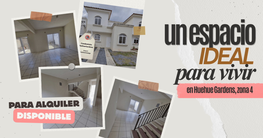 Casa en alquiler en condominio Huehue Gardens, zona 4 de&nbsp;Huehuetenango